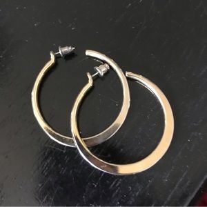 Vintage Silver Toned Hoop Earrings